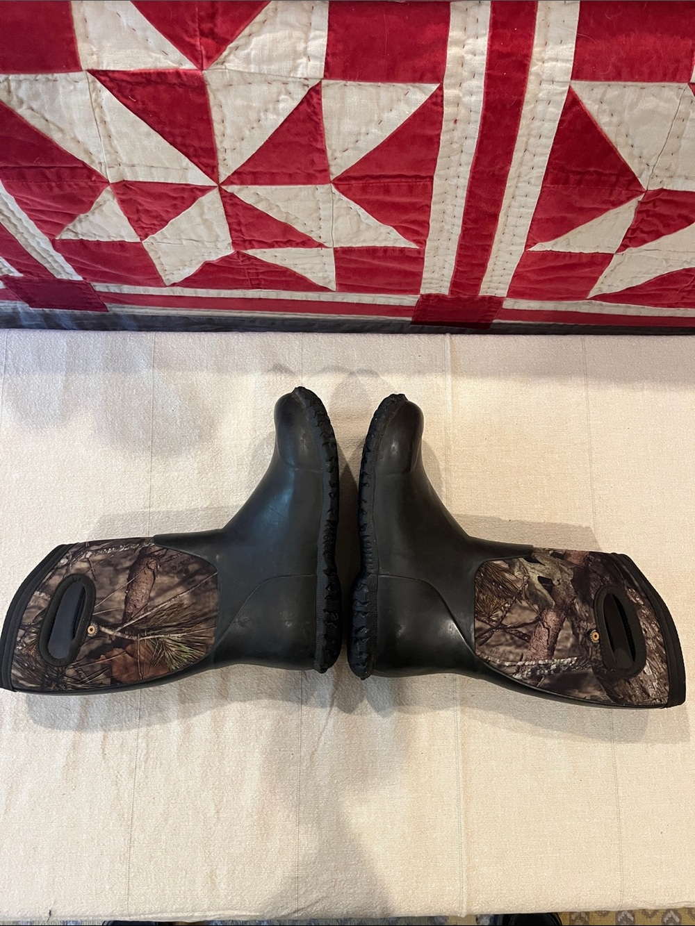 Bogs Kids Black Rain & Snow Boots with Camouflage Panels